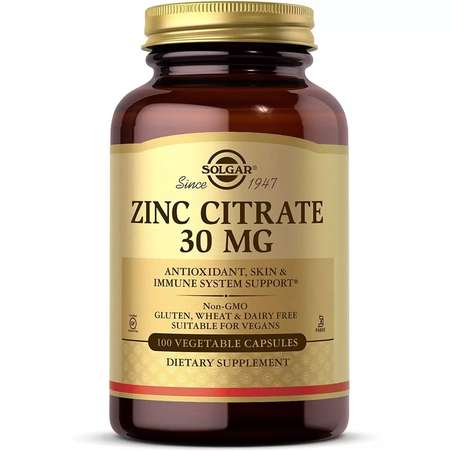 Solgar: Zinc Citrate 30 mg Vegetable Capsules