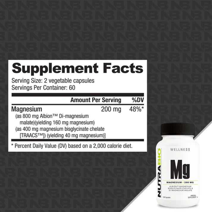 Nutrabio: Magnesium Complex (200 mg) 120ct