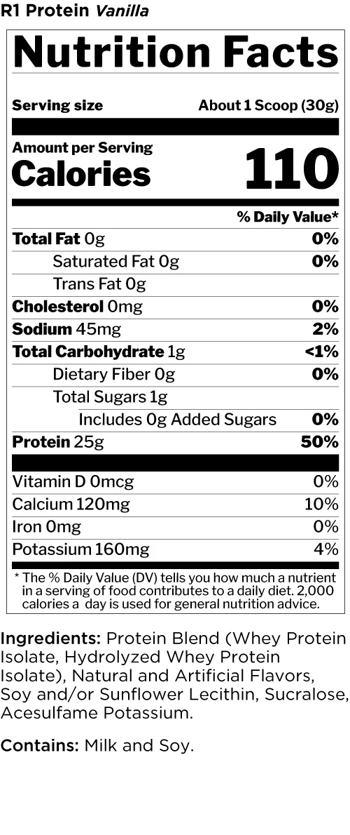 Rule 1: R1 Protein Whey Isolate